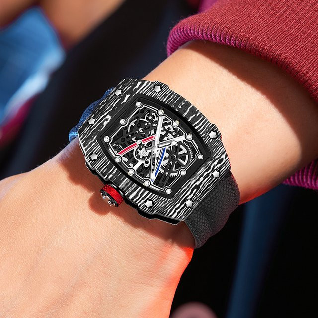 STARPERISH Armbanduhr, Quarz, Tonneau, Schwarz, Herren - Bild 1