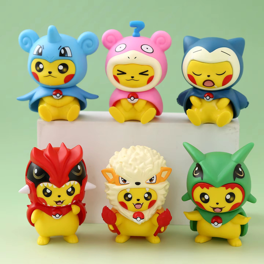 DUODUOBAO Pokémon Anime-Figuren Blind Box, Pikachu Snorlax Psyduck Gengar - Bild 2