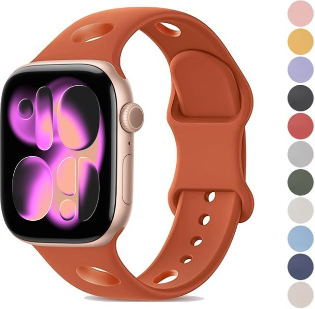 LCAPLE Uhrenarmband Silikon, orange, Unisex - Bild 1