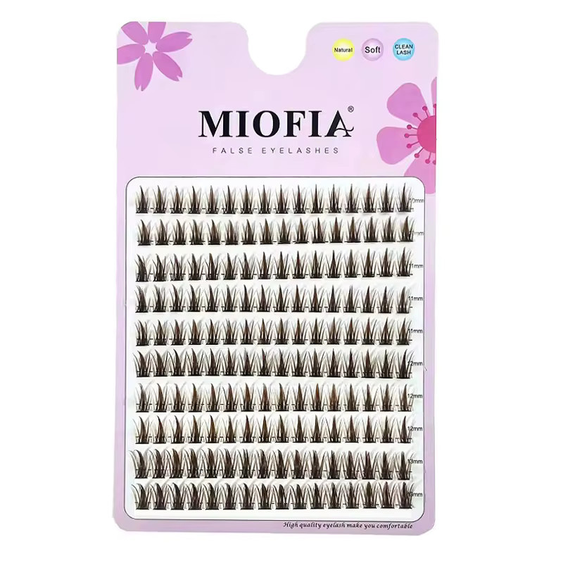 MIOFIA Einzelwimpernverlängerung, Braune 3D Russische Wimpernbündel, 160 Stück - Bild 5