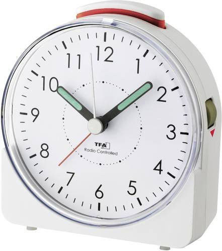 TFA Dostmann Funk Wecker, Weiß, Fluoreszierend, Unisex - Bild 1