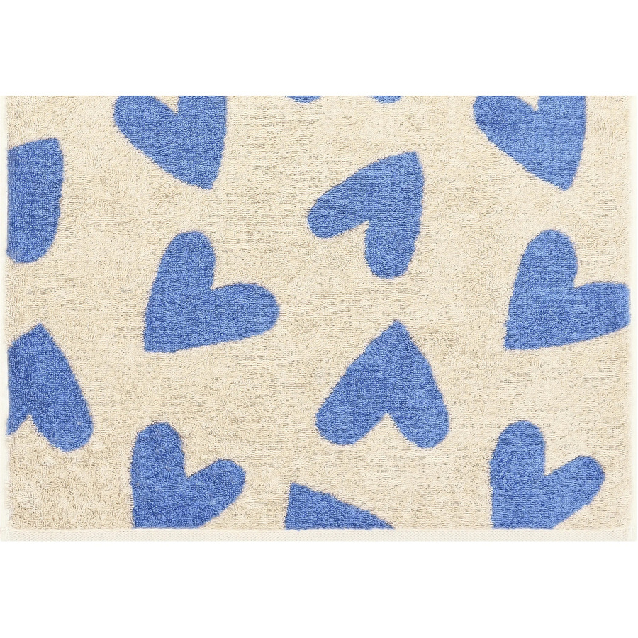 2er-Set Cawö Handtücher Heart Beats Capri mit Herz-Motiv in Blau, Breite: 50 cm, Länge: 100 cm - Bild 1