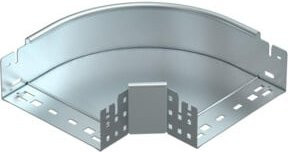 OBO Bettermann Vertr Bogen 90 Grad RBM 820 FS Click-System Silber Metall B: 200 mm, H: 85 mm - Bild 1