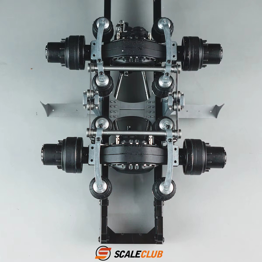 SCALECLUB 1/14 RC Truck Airbag-Aufhängungssystem, Zubehör, Metall, Schwarz - Bild 3