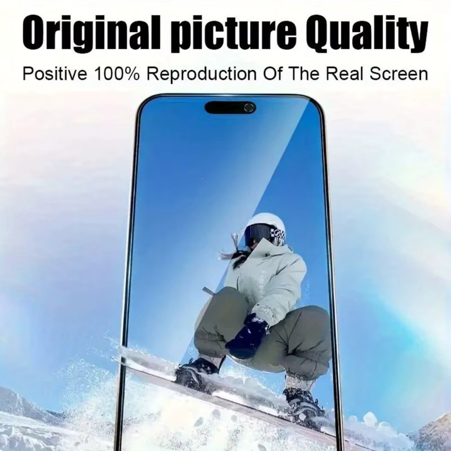 4 Stück DIXSG Full Cover Displayschutzfolie aus gehärtetem Glas für iPhone 17 16 15 14 13 12 11 Pro Max Plus XR XS in Transparent - Bild 5