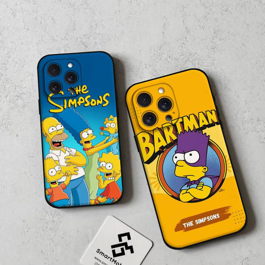 Mesuca S-Simpsons Silikon Handyhülle für iPhone 11 bis 17 Pro Max in Schwarz und Multicolour - Bild 2