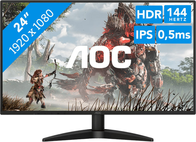 AOC 24B36X Monitor mit 24 Zoll IPS-Display, Full HD, Schwarz - Bild 1