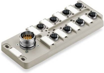 Weidmüller SAI-4-S 4P M12 9456000000 Sensor/Aktorbox passiv, grauer M12-Verteiler mit Metallgewinde - Bild 1