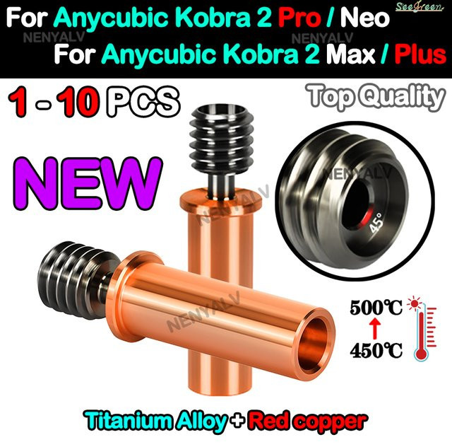 Anycubic Bimetall Heatbreak Upgrade für Kobra 2 Neo und Kobra 2 Max Hotends - Bild 1