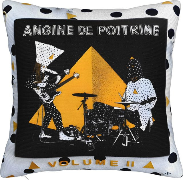 JMG Clothing Quadratischer Kissenbezug Rockband Design mit Reißverschluss, Schwarz, B/H: 40 x 40 cm - Bild 1