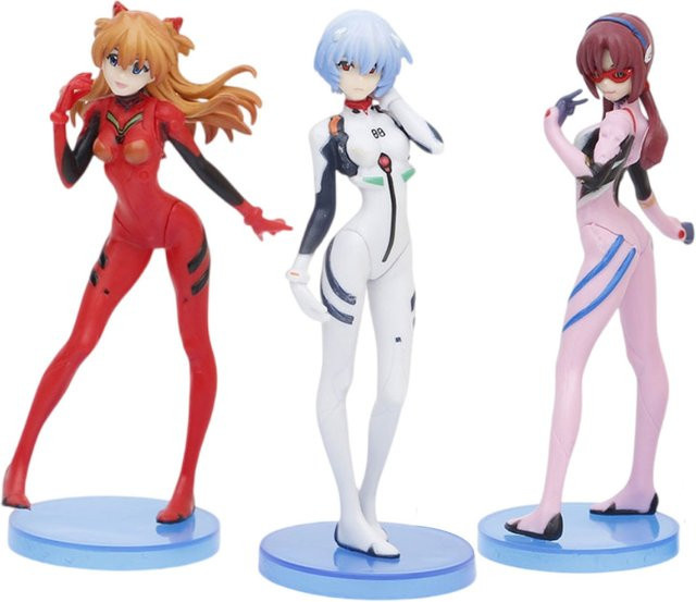 Bandai Neon Genesis Evangelion Ayanami Rei Asuka Langley, Actionfigur, 13cm - Bild 1