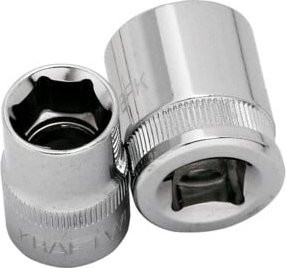 Kraftwerk Stecknuss 3/8 Zoll 9 mm in Silber aus Chrom-Vanadium-Stahl - Bild 1