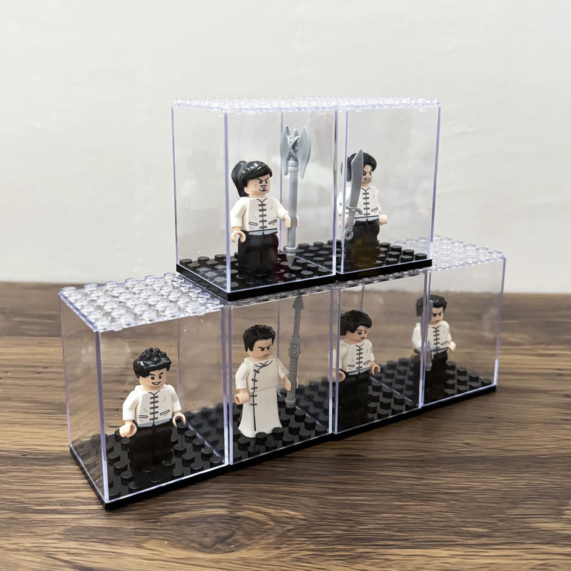 Transparente Minifiguren-Vitrine aus Acryl für Lego Minifiguren und Actionfiguren, stapelbare Displaybox zur Aufbewahrung - Bild 3