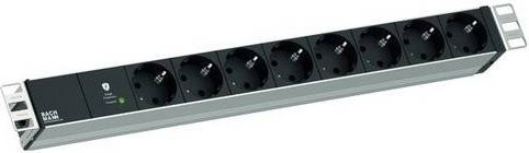 Bachmann 800.3932 Steckdosenleiste 19 Zoll in Schwarz und Aluminium - Bild 1