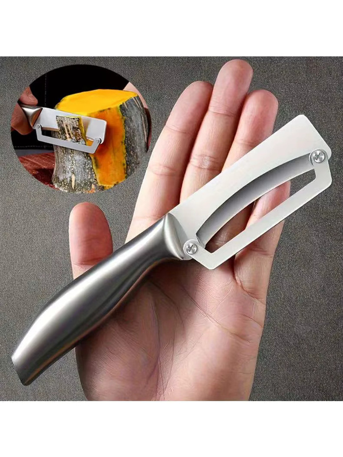 Kitchya Multipurpose Edelstahl Sparschäler in Silber für Kartoffeln, Melonen und Obst - Bild 6