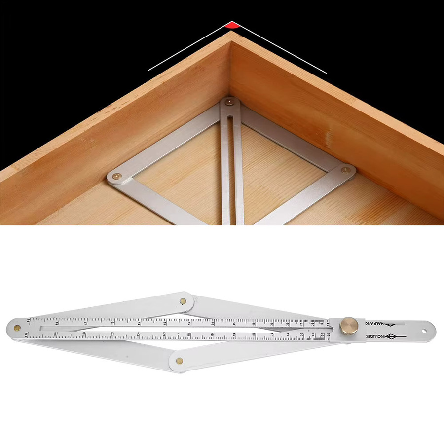 YOSOO Goniometer-Lineal, multifunktionaler 4-fach gefalteter Eckwinkelsucher für die Holzbearbeitung - Bild 3
