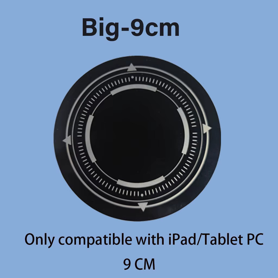 WSSHE Magnetische Metallplatten für MagSafe Auto- und iPad-Halterungen, Schwarz, Durchmesser: 6 cm und 9 cm - Bild 2