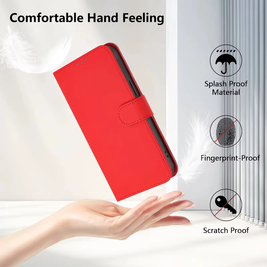 Xiaomi Flip-Handyhülle aus PU-Leder mit Kartenfächern für POCO M6 in Rot - Bild 3