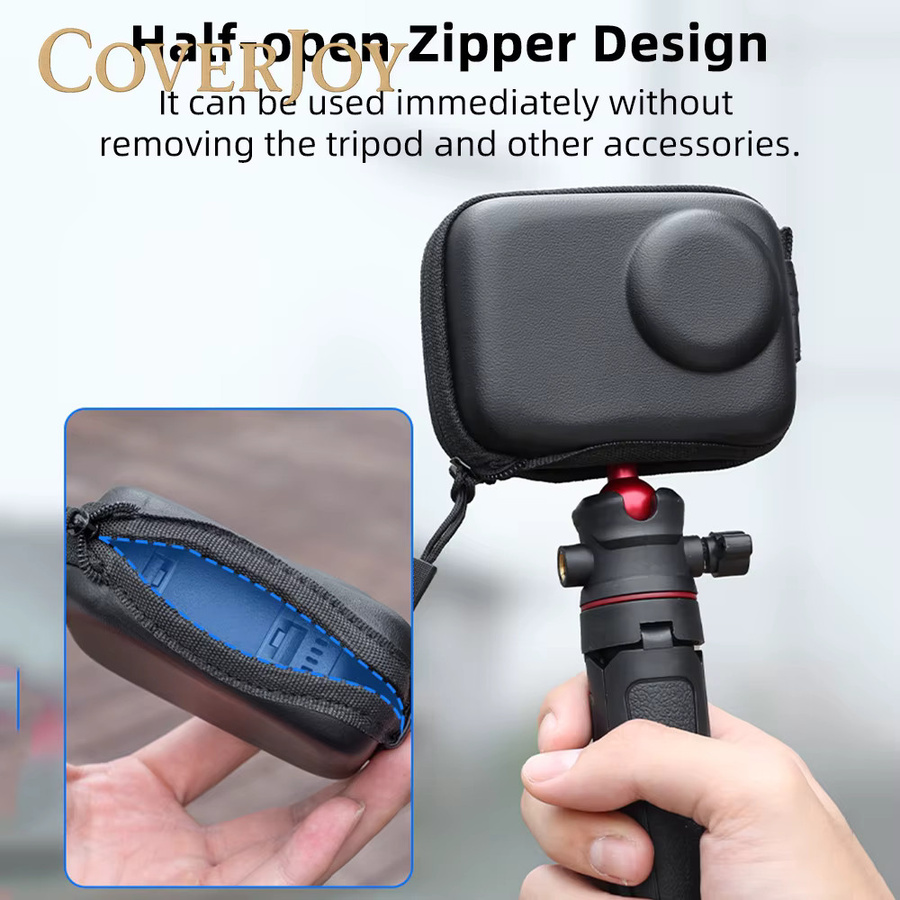 CoverJoy Hartschalen-Tragetasche für DJI Osmo Action 6, stoßfeste Aufbewahrungstasche in Schwarz - Bild 4