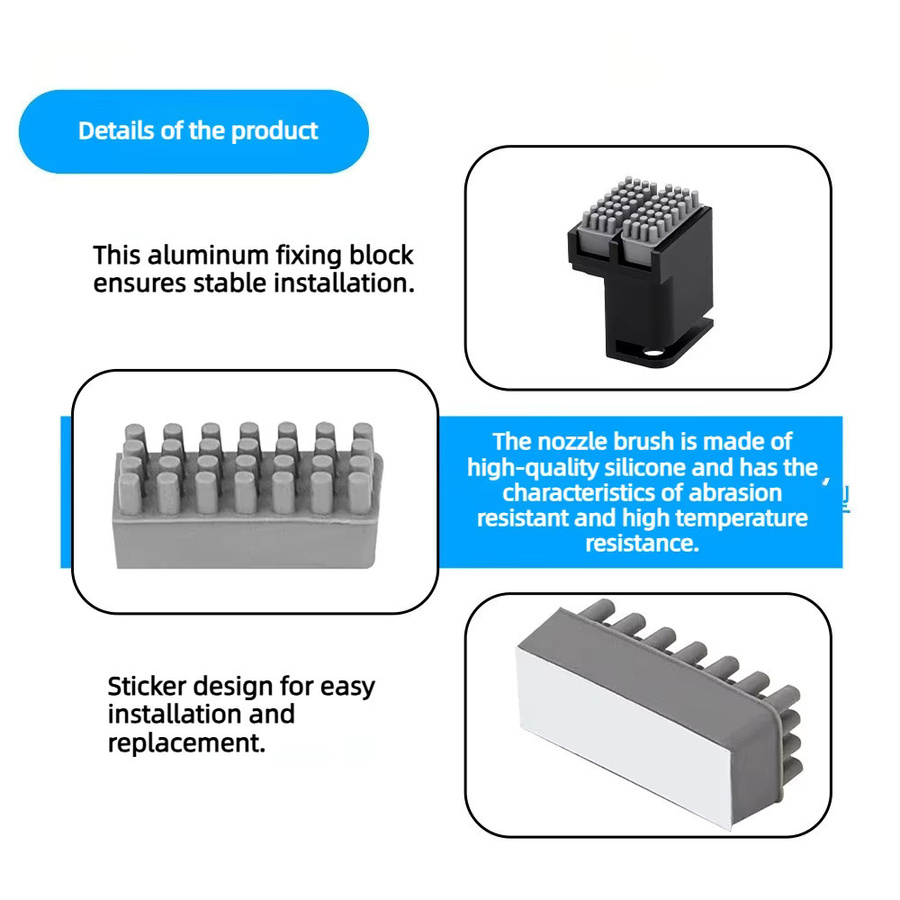 Panda Brush PX Düsenreiniger Silikon-Reinigungsschild für BambuLab P1 und X1 3D-Drucker Zubehör - Bild 4