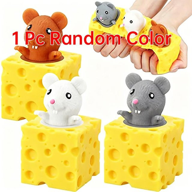 Binchi Outdoor Equipment Stress Ratte Spielzeug, Käse, Fidget Ball - Bild 1