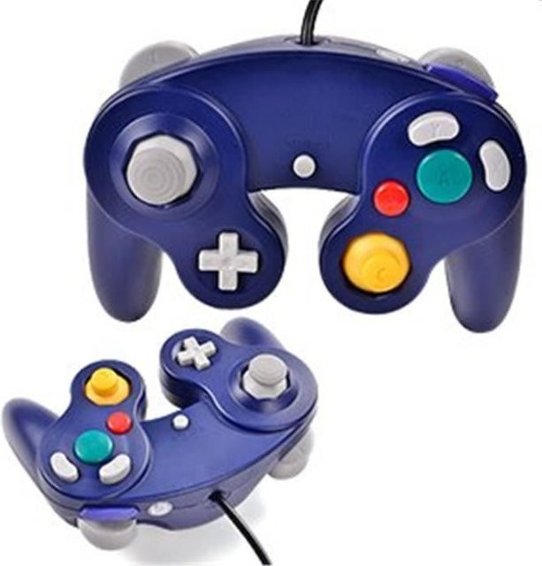 Nintendo GameCube Gamepad 2er-Set kabelgebunden in Schwarz und Blau - Bild 1