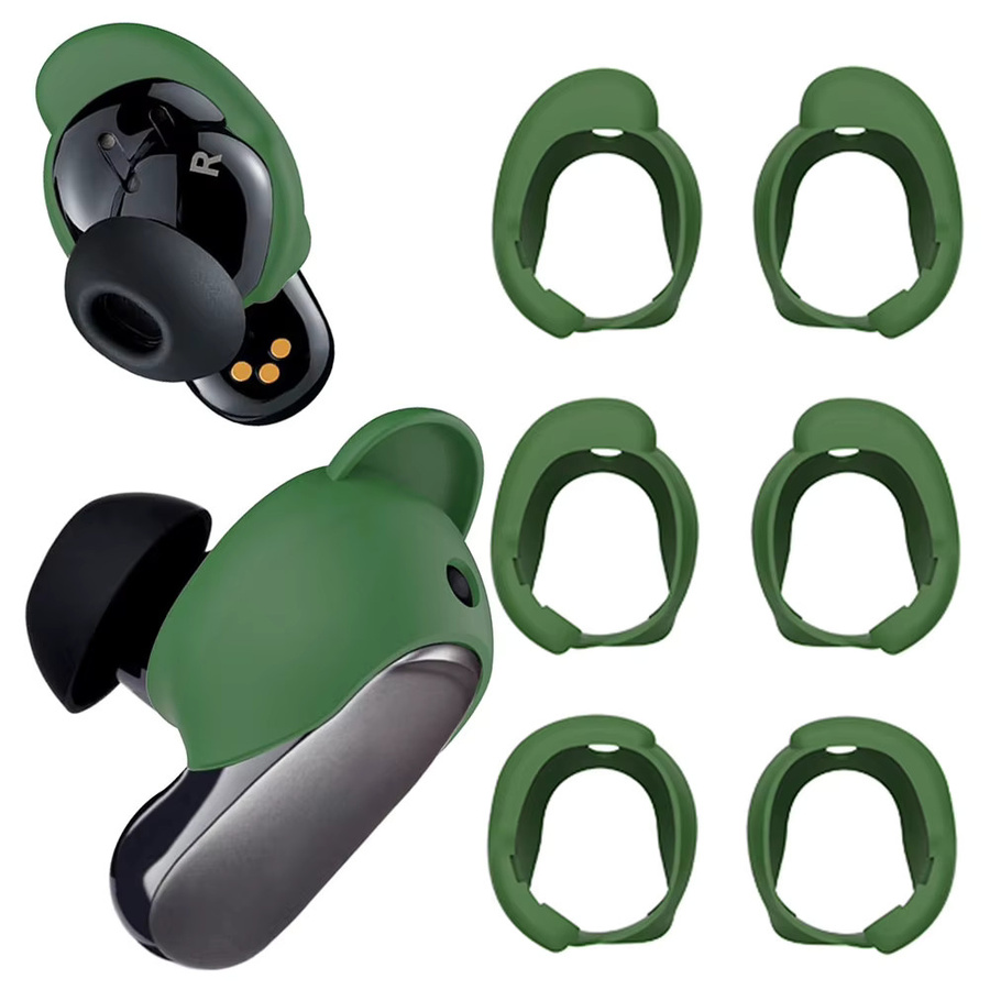 3 Paar waschbare Silikon-Ersatz-Ohrstöpsel in Beige für Bose QuietComfort Earbuds II und Ultra Earbuds - Bild 3
