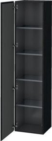 Duravit L-Cube Hochschrank Eiche schwarz mit Glasfachböden, B/T/H: 40 x 36,3 x 176 cm - Bild 1