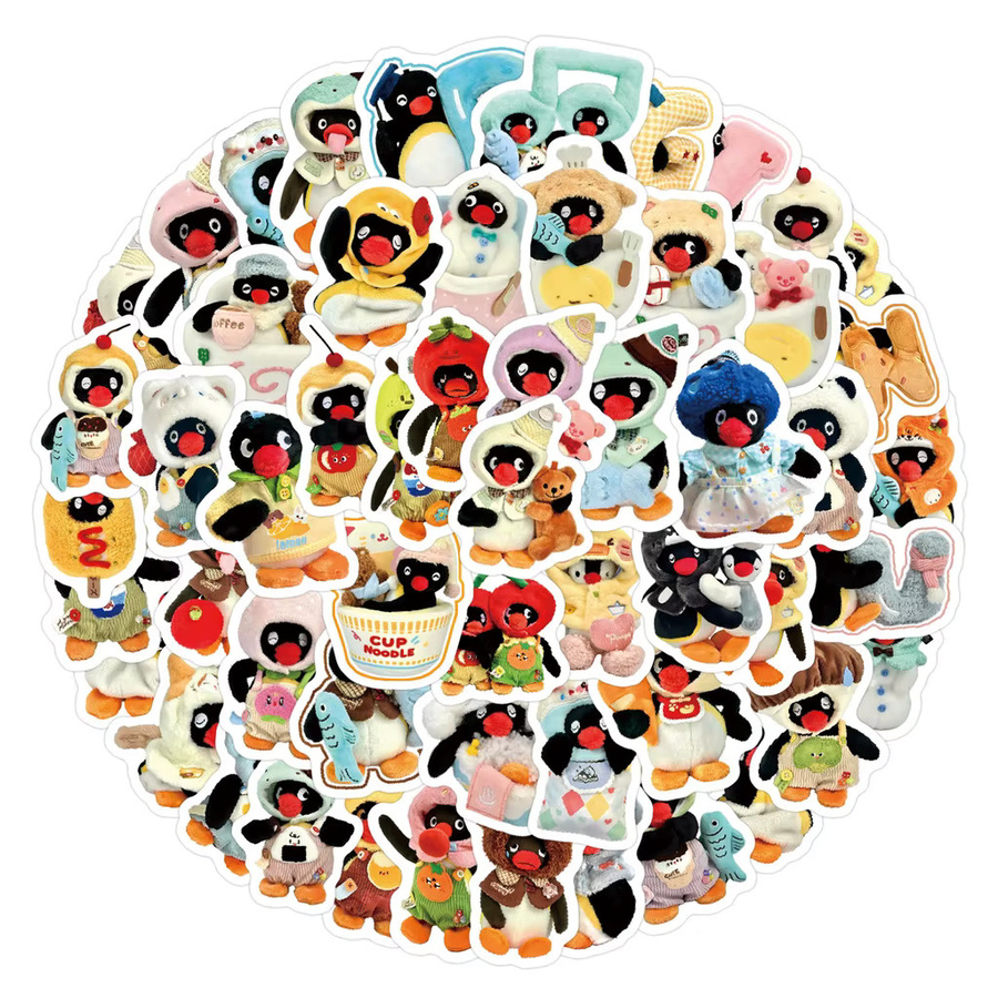 105-teiliges Pinguin-Graffiti-Aufkleber-Set von Anime Worlds Store in Multicolour zur Dekoration von Kühlschrank, Skateboard und Wasserbecher - Bild 2