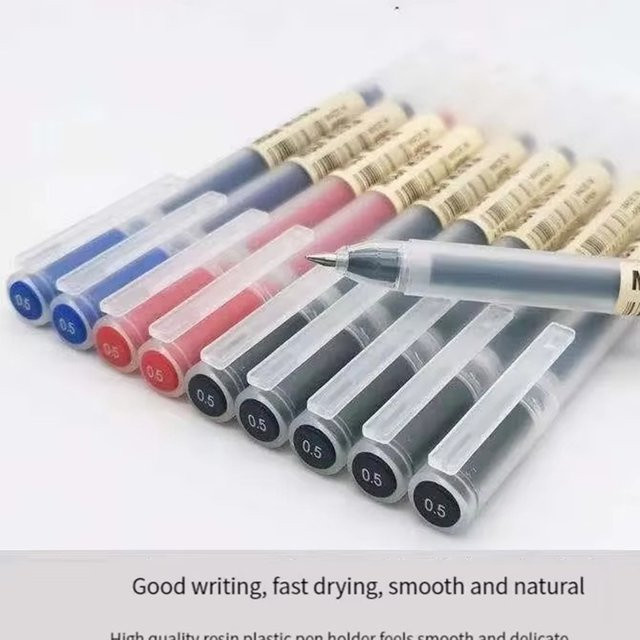 MUJI Gel-Stifte Set mit 0,5 mm Tintenstärke in Schwarz, Rot und Blau für Büro und Schule - Bild 1