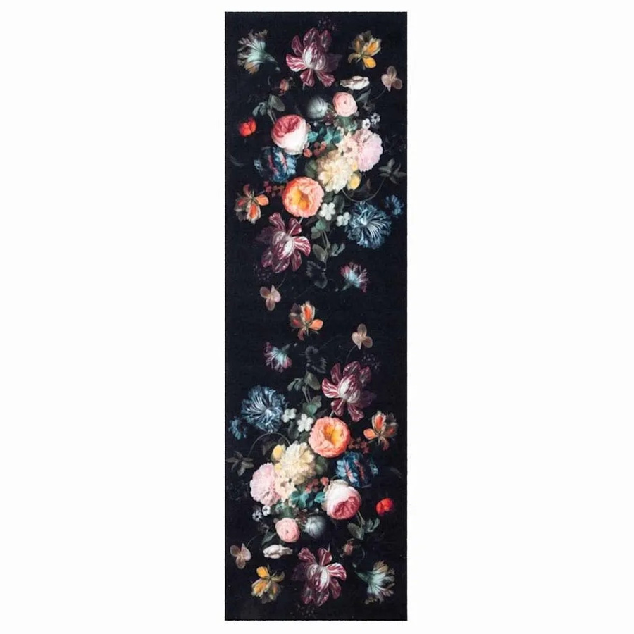vidaXL Küchenteppich aus Samt in Schwarz, rutschfest und waschbar, Breite: 150 cm, Tiefe: 45 cm - Bild 2