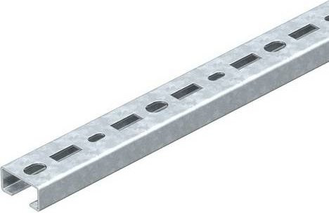 OBO Bettermann Profilschiene aus Metall in Silber, 10 Stück, L: 50 cm, B: 3 cm, H: 1,5 cm - Bild 1
