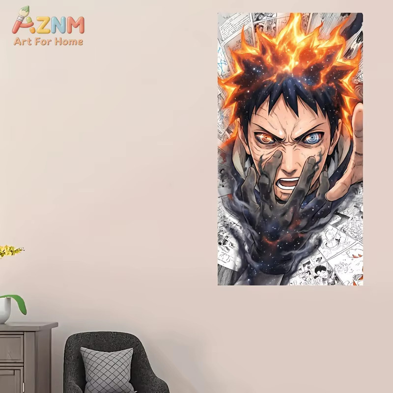 Kayou Naruto Uchiha Obito Manga Collage Leinwand Wandkunst Poster Mehrfarbig Ungerahmt - Bild 2