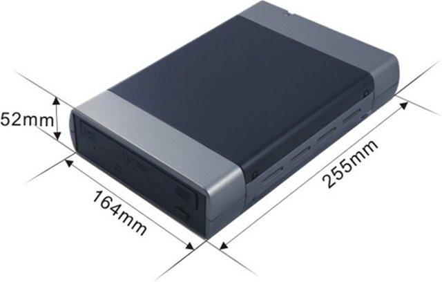 YiFanHeRong 5,25-Zoll-Gehäuse für externe Festplatten, USB 3.0 zu SATA-Festplattenbox zur Nutzung von DVD-Laufwerken - Bild 1