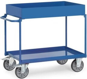 Fetra Tischwagen 4842 aus Stahl in Brillantblau mit TPE-Reifen und 400kg Tragkraft - Bild 1