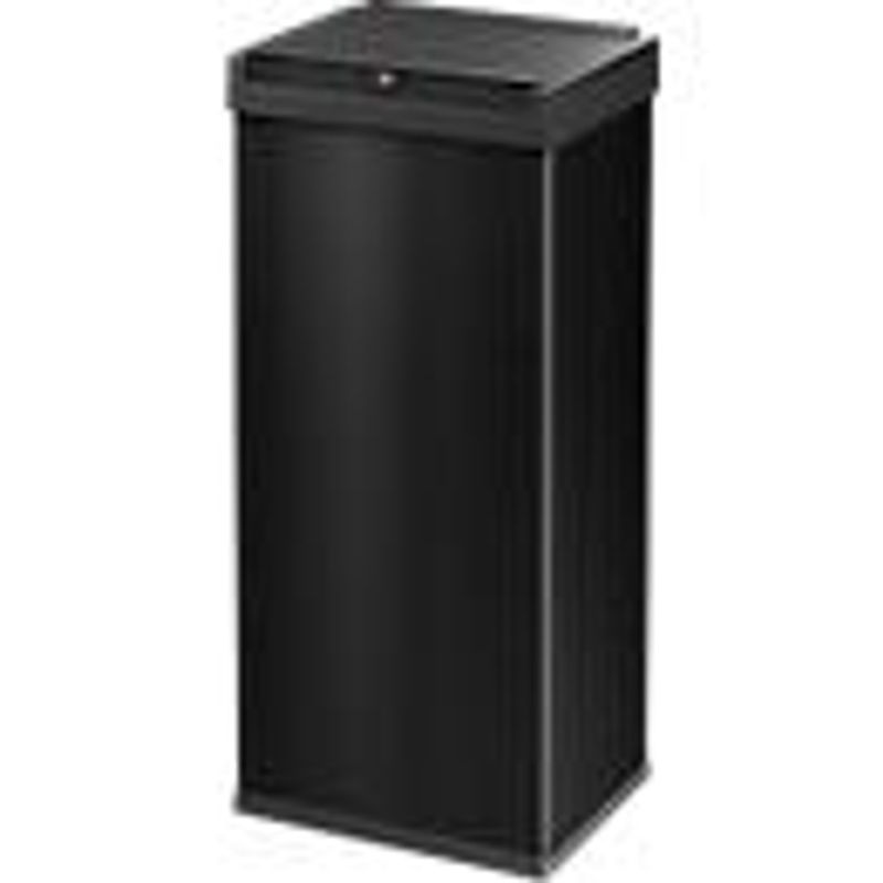 Hailo Big-Box Swing XL Mülleimer mit Schwingdeckel aus Stahlblech, Schwarz, B/T/H: 33,9 x 26,0 x 76,3 cm, 52 l - Bild 5