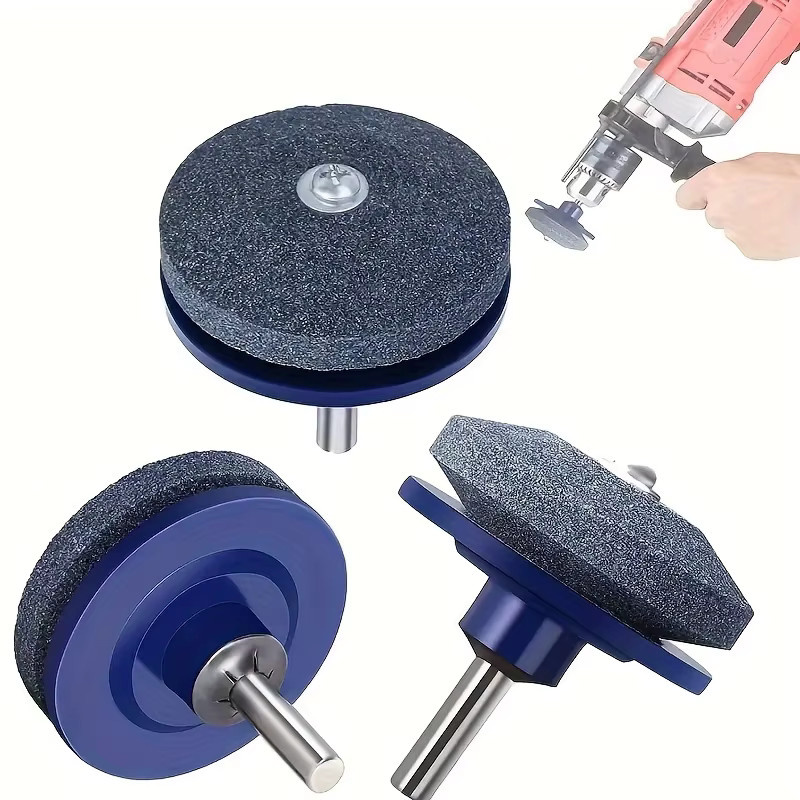 3er-Set Universal Rasenmäher Klingen Schärfer für Handbohrer in Blau - Bild 4