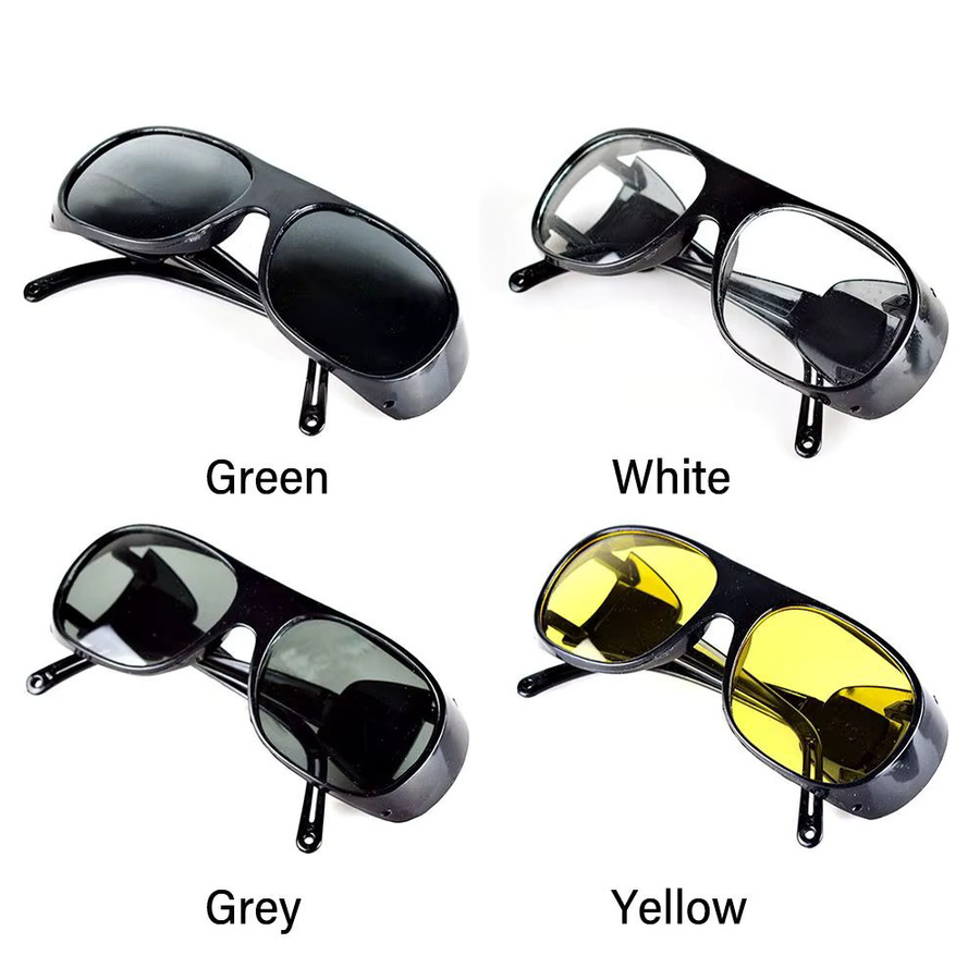 Mehrfarbige Schweißbrille als langlebige Augenschutzbrille für Lötarbeiten und Lichtbogenschweißen, Staubdicht und Anti-Schlag, Farbe: Gelb - Bild 4