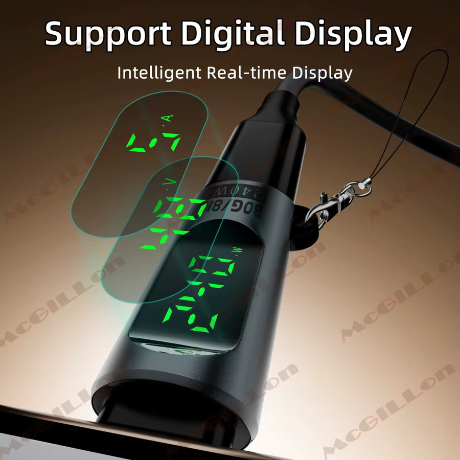 USB 4.0 Typ-C-Adapter mit Digitalanzeige in Schwarz, PD240W, 80 Gbit/s und 8K@60 Hz, USB-C-Stecker auf Buchse-Adapter für MacBook, iPhone, Samsung und Xiaomi - Bild 5