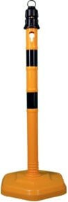 Sperrpfosten aus Kunststoff von Industrial Quality Supplies in Gelb/Schwarz mit Durchmesser 63 mm und Öse zum Aufstellen - Bild 1
