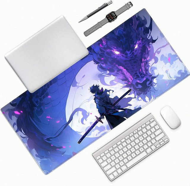 Mairuige Schreibtischunterlage XXL mit Anime Drache Design als minimalistisches Mauspad - Bild 1