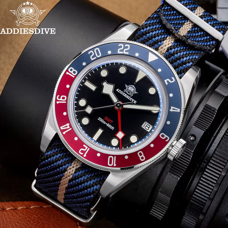 ADDIESDIVE Herrenuhr Diver, Edelstahl, Quarz, 20 ATM, Silber - Bild 4