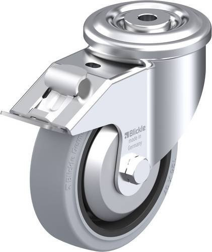 Blickle Lenkrolle LKR-POEV 125KAD-FI-SG-FA mit Feststeller, Farbe: Schwarz/Grau/Silber, Rad-Durchmesser: 125 mm, Tragfähigkeit: 250 kg - Bild 1
