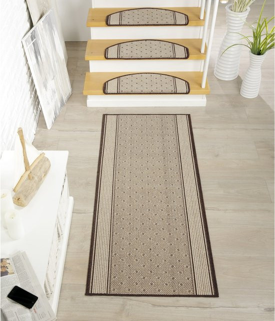 Peyer Syntex Clara Teppich mit Bordüre in Braun, Beige und Multicolour, B: 120 cm, L: 170 cm - Bild 1
