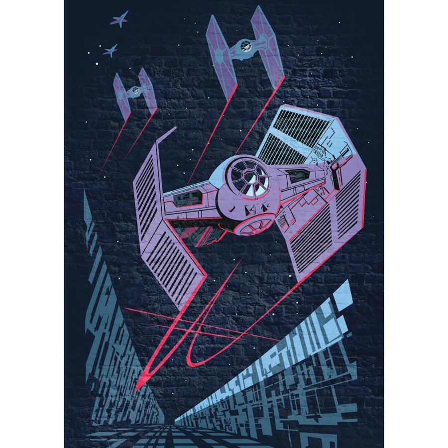 Komar Fototapete Vlies Star Wars Classic Concrete TIE-Fighter Multicolor B: 200 cm, H: 280 cm - Bild 2