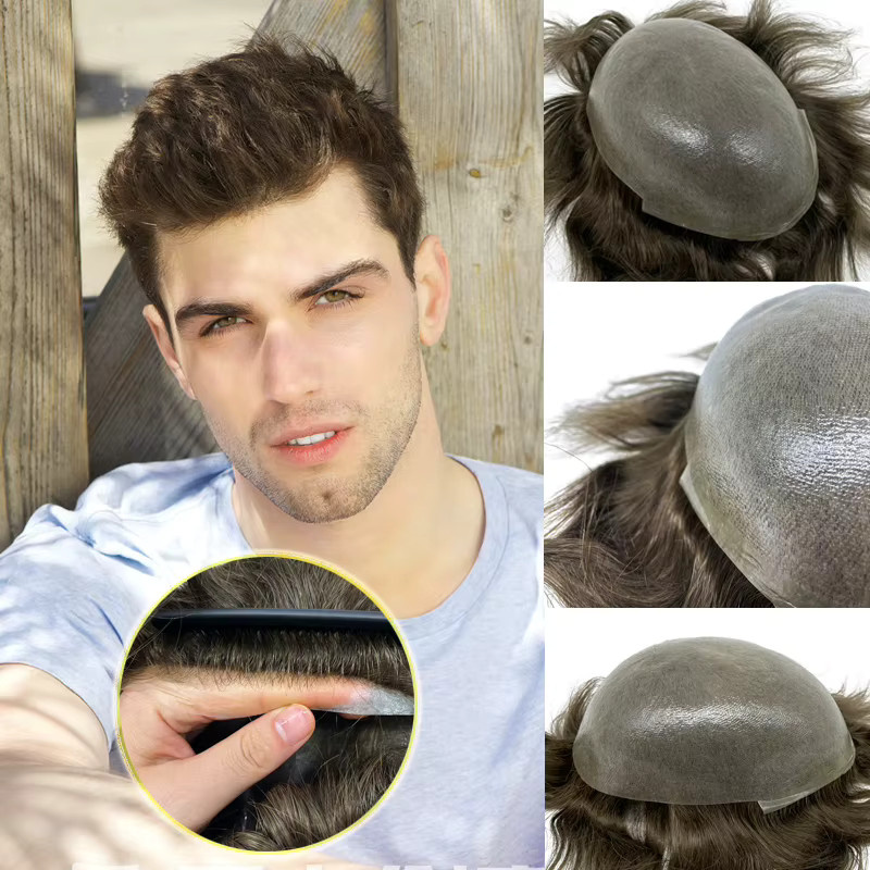 HRF Toupee Kapillarprothese Echthaar, Herren - Bild 2