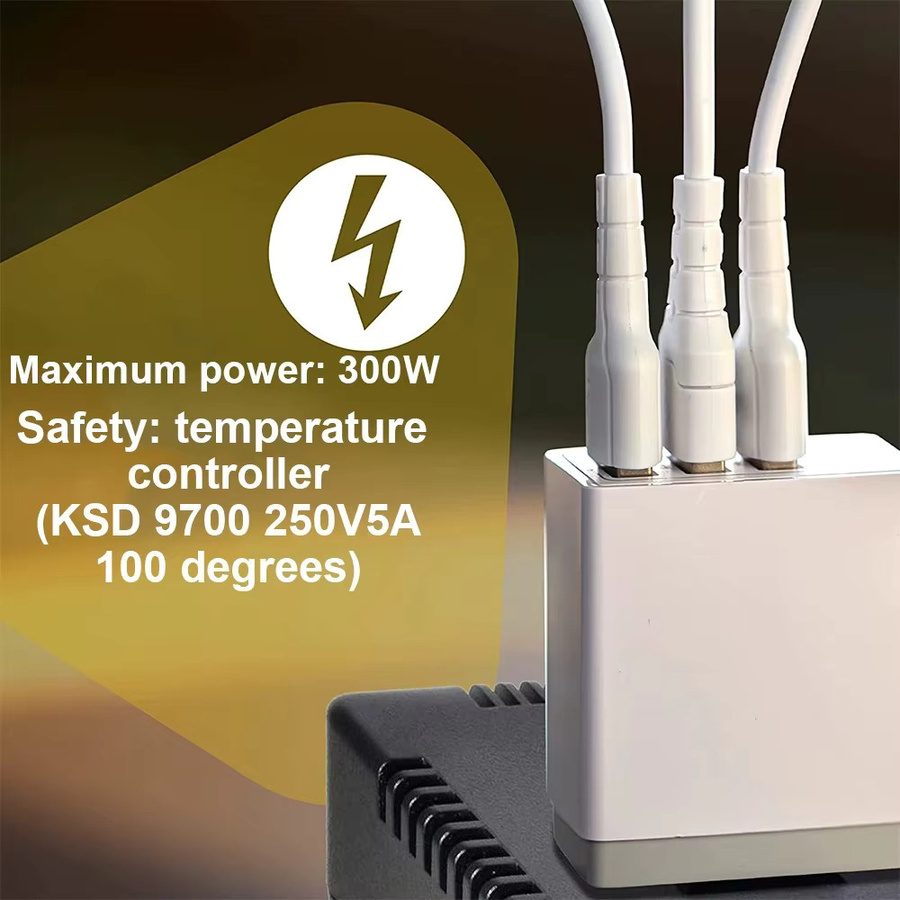 HONGPOE Spannungswandler Abwärtstransformator 220 V auf 110 V Reiseadapter mit EU und UK Stecker in Schwarz - Bild 3