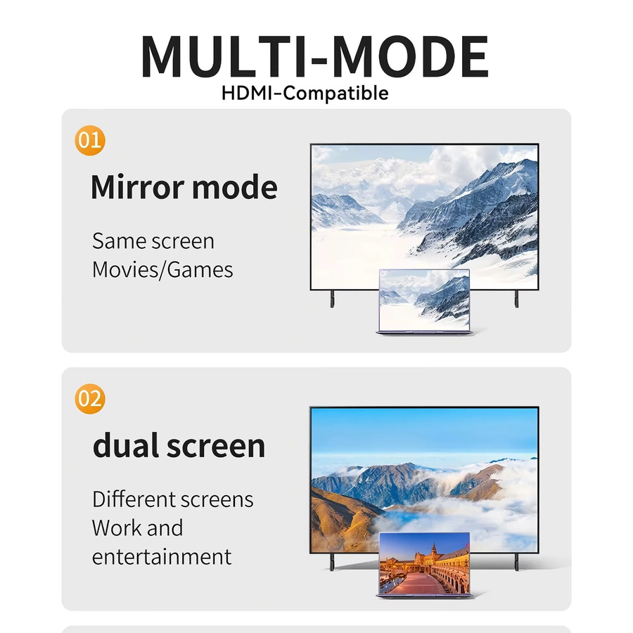 VAORLO HDMI 2.1 Kabel in Schwarz mit 8K/60Hz, 4K/120Hz und 48Gbps für TV-Box, PS5, PS4, Laptop und Monitor - Bild 3