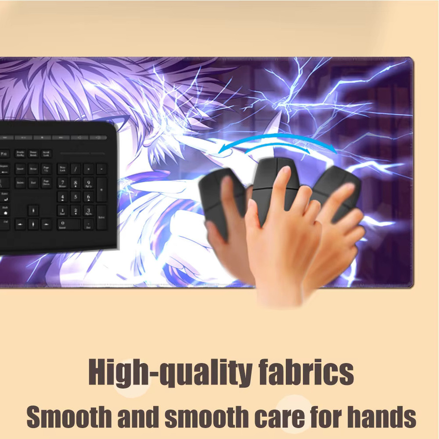 Prime Gaming XXL Mauspad Hunter x Hunter Killua Zoldyck in Multicolour mit gestickten Kanten als Tastaturunterlage - Bild 4