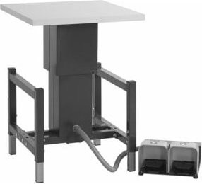 Rocholz Pneumatik-Hubtisch höheneinstellbar grau B/T: 60 x 60 cm, Höhe: 50 bis 71 cm - Bild 1